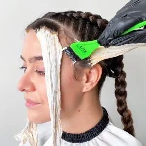 How to bleach a fringe at home | Bleach London How To Section Hair For Bleaching, How To Dye Money Pieces, Bleaching Front Strands Of Hair, How To Bleach Money Piece, Bleached Pieces Of Hair, Bleached Hair Highlights, Money Piece Hair At Home, Bleach Streak In Hair, Money Piece Hair Diy