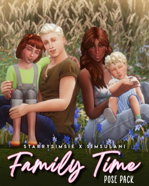 ✨STARRY x SIMSULANI - Family Time✨ | StarrySimsie på Patreon Sims 4 Grandparents Poses, Sims 4 Family Poses, Sims4 Poses, Sims Family, Twins Posing, Sims 4 Couple Poses, Sims Furniture, Sims Poses, Sims 4 Stories