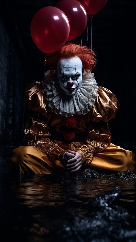 Creepy Clown Pictures, Horror Wallpapers Hd, Evil Clown Tattoos, Clown Photos, Halloween Wallpaper Iphone Backgrounds, Pennywise The Clown, Image Halloween, Pennywise The Dancing Clown, Scary Movie Characters