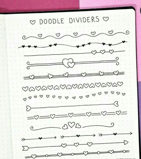 Doodle Dividers, Peta Pikiran, Bullet Journal Dividers, Alfabet Font, Text Dividers, Penanda Buku, Bullet Journal Ideas Templates, Journal Inspiration Writing, Aesthetic School