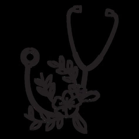 Stethoscope flower leaves symbol outline #AD , #flower, #Stethoscope, #symbol, #outline, #leaves Stethoscope Drawing, Stethoscope Tattoo, Leaf Symbol, Vinyle Cricut, Frida Art, Flower Leaves, Pola Sulam, Blooming Rose, Hand Embroidery Art