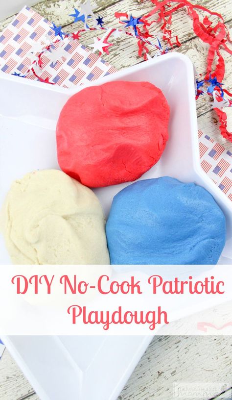 Best Playdough Recipe, Labor Day Crafts, Cooked Playdough, Fourth Of July Crafts For Kids, Play Dough Recipe, Easy Labor, Learning Corner, Patriotic Desserts, Steam Projects