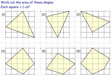 Compound Area worksheets | Areas of irregular shapes on grids Area Of Irregular Shapes, Compound Shapes, Area And Perimeter Worksheets, Finding Area, Area Worksheets, Irregular Polygons, Family Tree Worksheet, Geometry Activities, Sixth Grade Math