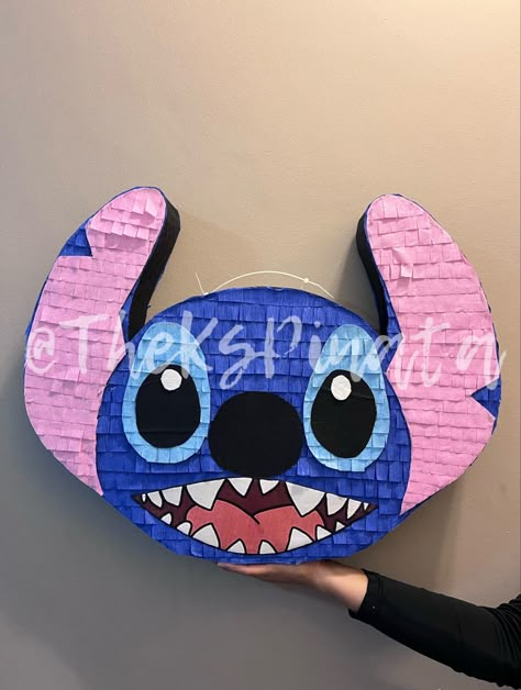 Stitch Pinata Diy, Stitch Pinata, Lilo And Stitch Characters, Stitch Head, Birthday Pinata, Sign Language Words, Fiesta Party Decorations, Diy Pinata, Stitch Character