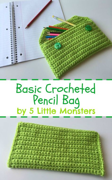 Easy Crochet Pencil Case, Crochet Pencil Case Free Pattern No Zip, Pencilcase Crochet Free Pattern, Pencil Holder Crochet Free Pattern, Crochet Pencil Bag Pattern Free, Free Crochet Pencil Case Pattern, Crochet Pencil Holder Free Pattern, Crochet Pencil Pouch Free Pattern, How To Crochet A Pencil Case