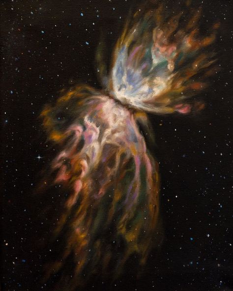 Galaxy Art Painting, Butterfly Nebula, Nebula Painting, Science Stem, Space Astronomy, Astronomy Science, Night Sky Painting, Galaxy Images, Astronomy Art