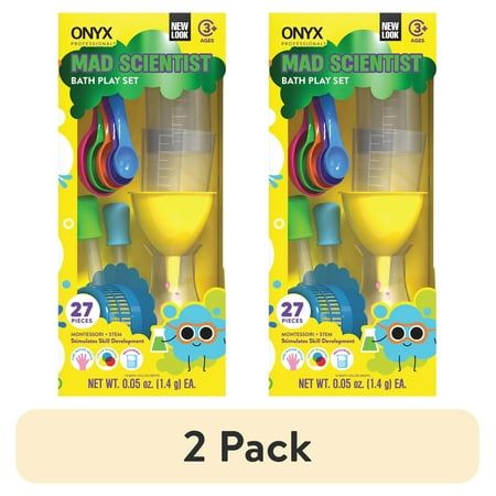 Turn bath time into a science experiment full of potions and spells with Onyx Professionals Mad Scientist Bath Play Kit. Turn your bathtub into a scientist's laboratory with beakers, funnels, and more! This set has everything your little scientist needs to create the ultimate bathtub experiment. The set includes a strainer, a funnel, a beaker, 3 mixing cups, 5 measuring spoon, 4 droppers, and 12 color drops. The colors include Orange, Blue, Red, Yellow, Green and Purple; but is not limited to th Best Cleaning Products, Beakers, Science Experiment, Kids Bath, Mad Scientist, Wide World, Bath House, Play Set, Science Experiments