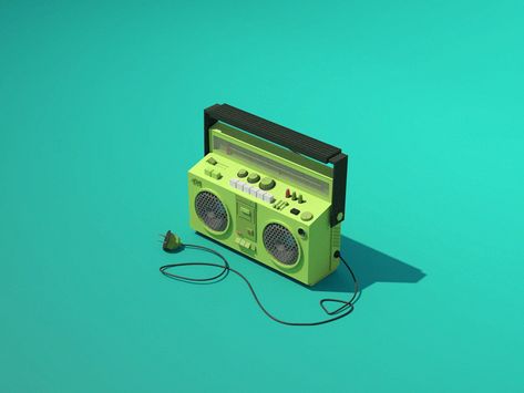 90's Music Player by Emil Ismailov Animated Album Covers, Music Gif, Music Player Design, 3d Music, Learn Animation, Motion Graphics Inspiration, Motion Design Video, Isometric Design, 90s Music