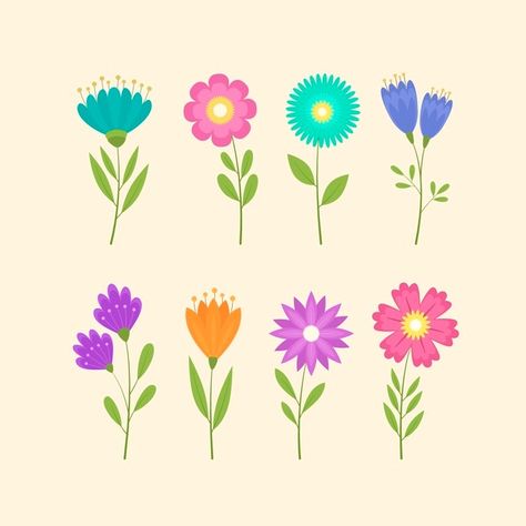 Drawing Spring Flowers, Spring Flower Illustration, Flower Illustration Simple, Spring Flowers Illustration, Flora Illustration, Easy Flower Painting, Flower Mural, Free Vintage Printables, Stencil Printing