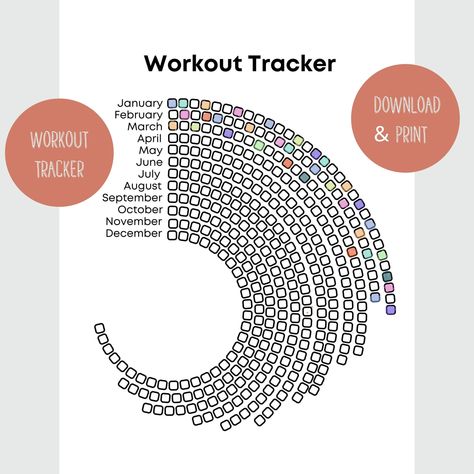 Workout Tracker Monthly, Workout Tracker Printable, 21 Day Fix Workouts, Exercise Log, Coaching Templates, Exercise Tracker, Fitness Tracker Printable, Printable Workout, Exercise Daily