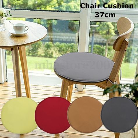 Home Dining Seat Pads Cushion Chair Garden Patio Kitchen Office Indoor Outdoor #UnbrandedGeneric Holz Wallpaper, Pallet Couches, Dining Garden, High Tables, Round Chair Cushions, Garden Chair Cushions, Indoor Outdoor Kitchen, Kitchen Chair Cushions, Home Office Kitchen