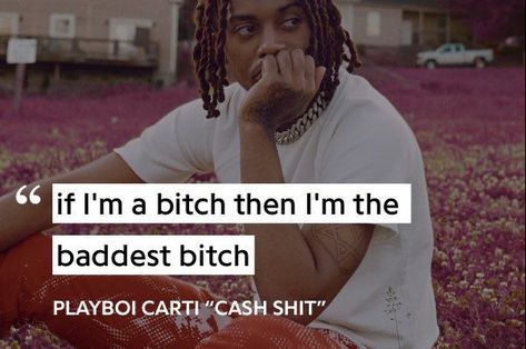 Playboi Carti Quotes Lyrics, Carti Quotes, Playboi Carti Lyrics, Carti Lyrics, Funny Rap Lyrics, Christening Quotes, Inspirational Rap Quotes, Rapper Quotes, Rap Quotes