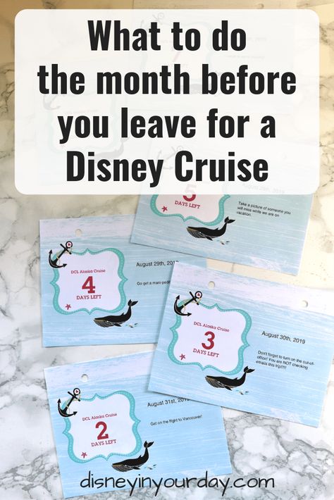 What to do the month before you leave for a Disney Cruise + giveaway! - Disney in your Day Disney Cruise Countdown, Disney Cruise Packing List, Cruising Tips, Disney Cruise Ideas, Disney Cruises, Disney Fantasy Cruise, Disney Dream Cruise, Disney Cruise Shirts, Disney Cruise Ships