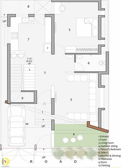 Residential Architecture Plan Layout, 30x 40 House Plans, 30×30 House Plan, 1 Bhk Plan Layout, 30 By 30 House Plans, 40x30 House Plans, 30 X 30 House Plans, Brick Modern House, 1 Bhk House Plan