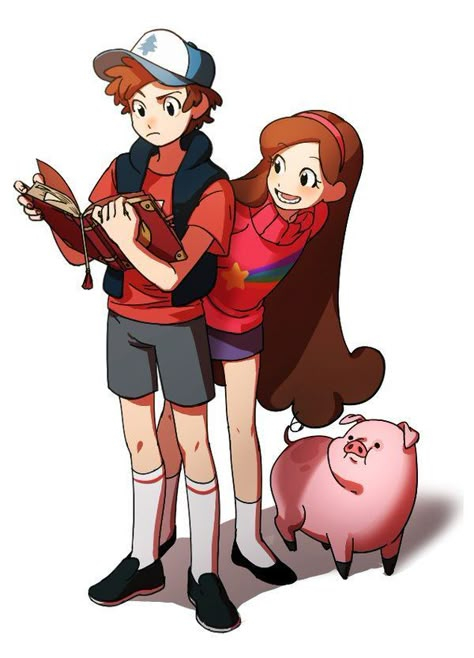 Mabel And Dipper, Pines Twins, Dipper Y Mabel, Gravity Falls Fanart, Gravity Falls Dipper, Desenhos Gravity Falls, Dipper And Mabel, Gravity Falls Fan Art, Reverse Falls