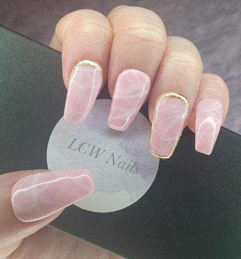 Rose Quartz Nails, Press On Nails Pink, Pastel Pink Nails, Mail Designs, Nails Sets, Nails Marble, Quartz Nails, Fab Nails, Quartz Nail