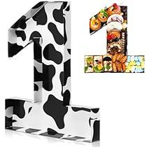 First Rodeo Birthday Boy Decorations, Farm Animal First Birthday Party, First Birthday Cow Theme, Farm Animal First Birthday, Animal First Birthday Party, Rodeo First Birthday Party, Cowboy First Birthday Party, Cowgirl 1st Birthday, Cardboard Numbers