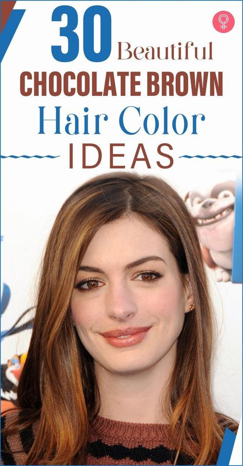 30 Beautiful Chocolate Brown Hair Color Ideas : Once you have your color down, all there is left to do is decide on the style and placement. Below is a list of 30 chocolate brown hair color ideas that have just the right amount of brio to get you inspired. #hairstyle #hairstyleideas #brownhair Types Of Brown Hair, 7n Hair Color, Milk Chocolate Hair Color, Milk Chocolate Hair, Butterfly Hair Cut, Warm Brown Hair Color, Chocolate Brown Hair Color Ideas, Short Stacked Hair, Brown Hair Color Shades