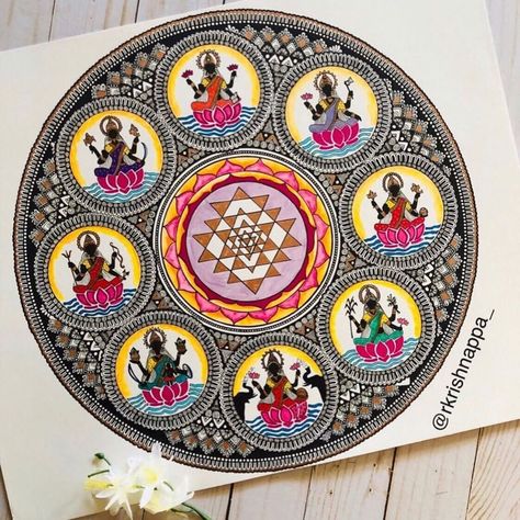 Rashmi Krishnappa on Instagram: “Popping in here to say Hello with a repost of this old artwork. This here is my original artwork , it was at a time I was not selling my…” Succulent Art Painting, Goddess Lakshmi Art, Lakshmi Art, Ashta Lakshmi, Micron Pens, Paper Flower Art, Succulent Art, Classroom Art Projects, Mandala Design Pattern