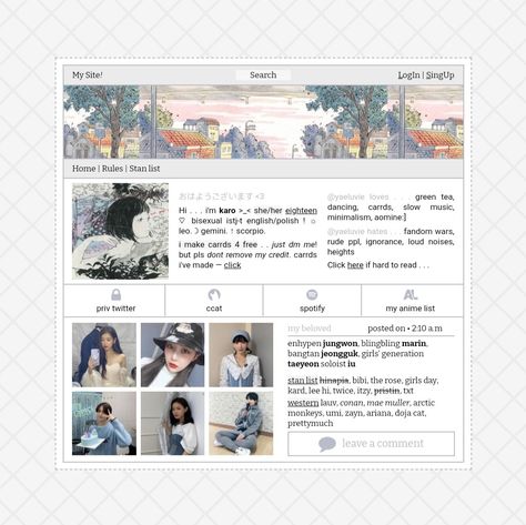 Carrd Theme, Cardd Inspo, Carrd Inspiration, Carrd Stuff, Whatsapp Theme, Girls' Generation Taeyeon, Card Inspo, Carrd Inspo, Layout Inspiration