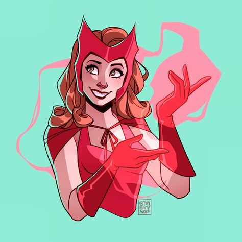 Wanda Maximoff as the Scarlet Witch • Feiticeira Escarlate • from Marvel Comics and MCU • UCM • art by Minty (@tinymintywolf) click to see more Scarlet Witch, A Drawing, Scarlet, A Woman, Witch, Marvel, Red, Hair, Instagram