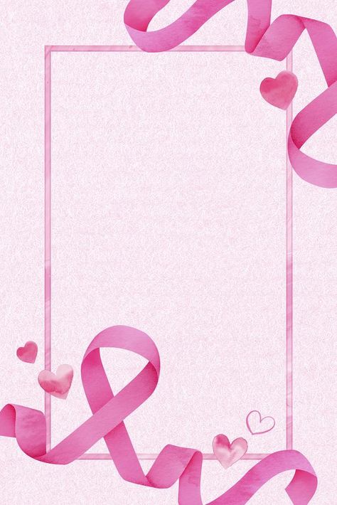 Valentine’s frame, pink ribbon watercolor illustration psd | premium image by rawpixel.com / Boom Background Design Heart, Pink Birthday Background, October Ideas, Frame Pink, Ribbon Banner, Pink October, Cute Frames, Illustration Watercolor, Pink Frames