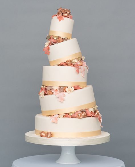 Topsy turvy autumn palette floral #wedding #cake Cake Branding, Wedding Cake Tops, London Cake, Luxury Cake, Classic Wedding Cake, Spring Cake, Luxury Wedding Cake, Winter Cake, Sugar Cake