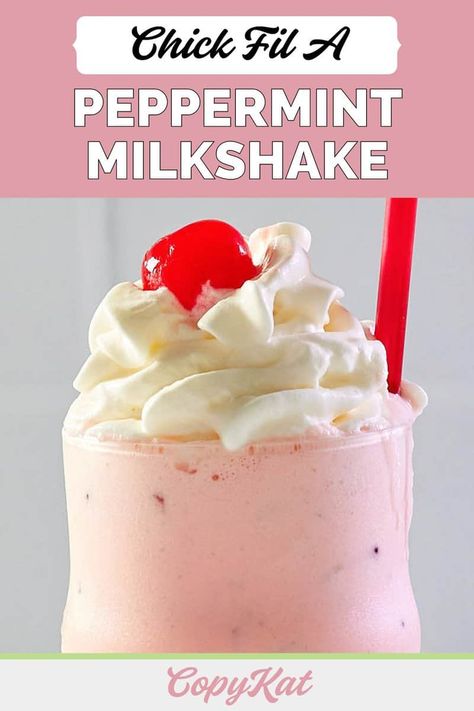 Peppermint Chip Milkshake, Copycat Chick Fil A Peppermint Milkshake, Peppermint Shake Chick Fil A, Chick Fil A Peppermint Milkshake, Chick Fil A Peppermint Milkshake Recipe, Peppermint Shake Recipe, Peppermint Milkshake Recipe, Mcdonalds Sweet Tea, Peppermint Shake