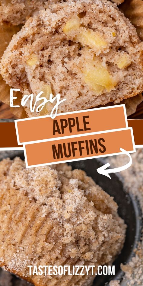 Apple Cinnamon Strudel Muffins, Baked Apple Muffins, Apple Desserts No Butter, Moist Apple Cinnamon Muffins, Apple Bread Muffins, Apple Muffins With Apple Pie Filling, Apple Muffins Dairy Free, Apple Cinnamon Crumble Muffins, Shredded Apple Muffins