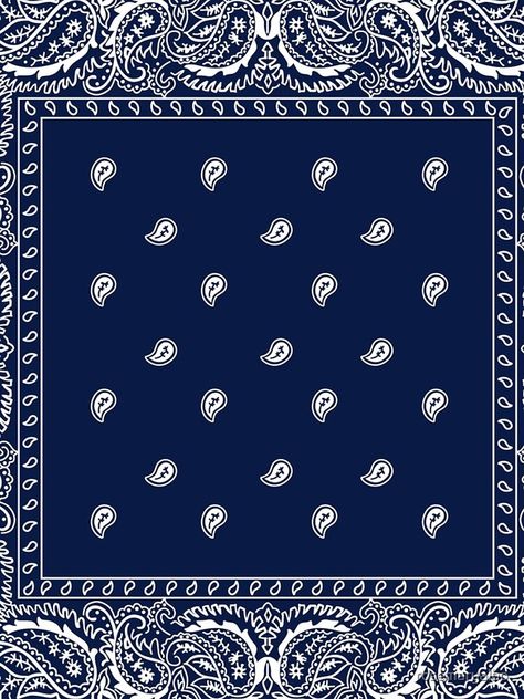 "Bandana - Blue - Paisley Bandana " iPhone Case & Cover by rosemaryalbo | Redbubble Blue Bandana Wallpaper, Crip Bandana, Kitchen Storage Space, Cat Profile, Blue Bandana, Bandana Style, Paisley Bandana, Faded Hair, Bandana Design