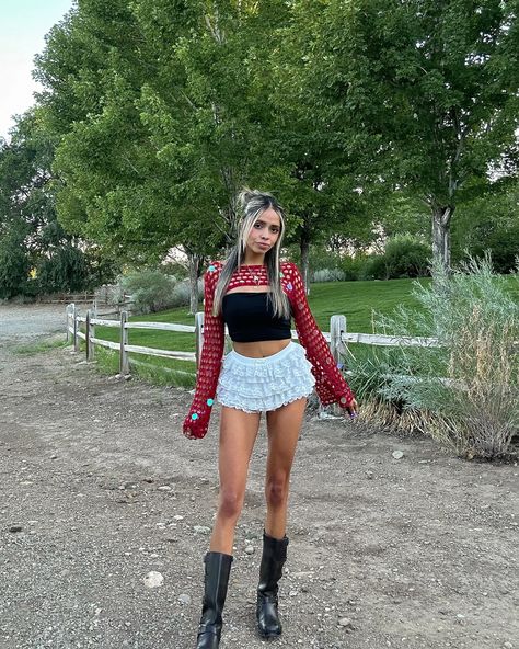 manifesting my best life!! 🍒🤍💿 summer outfits, moto boots, shorts, bloomer shorts, outfit inspo, wiwt, outfit inspo, burning man, festival outfit, weekend style, fashion influencer, reno tahoe, model, ootd, pinterest outfit Alternative Womens Fashion, Alternative Club Outfit, Coachella Outfit Ideas Plus Size, Btv Outfits, Cool Festival Outfits, Comfy Festival Outfit, Bloomer Shorts Outfit, Festival Sneakers, Shorts Rave Outfit