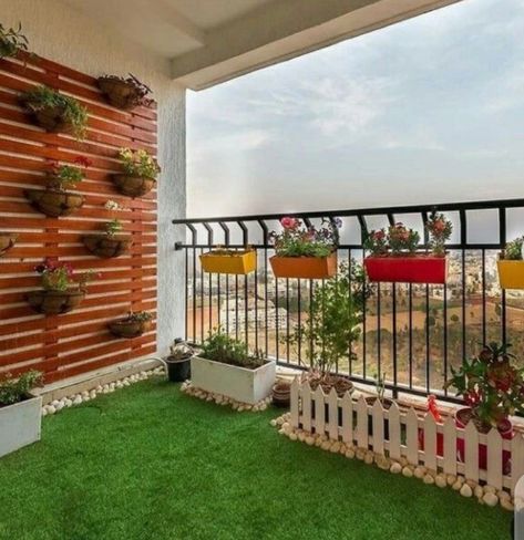 Balcony decoration ideas Open Terrace Ideas, Balcony Patio Ideas, Open Terrace, Terrace Garden Ideas, Roof Garden Design, Terrasse Design, Garden Wall Designs, Balcony Design Ideas, Balcony Grill