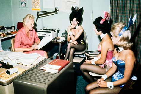 From Bettmann/Getty Images. Playboy Bunny Costume, Cocktail Waitress, Barbi Benton, Holly Madison, Jenny Mccarthy, Los Angeles Hotels, Gloria Steinem, Hugh Hefner, Bunny Costume