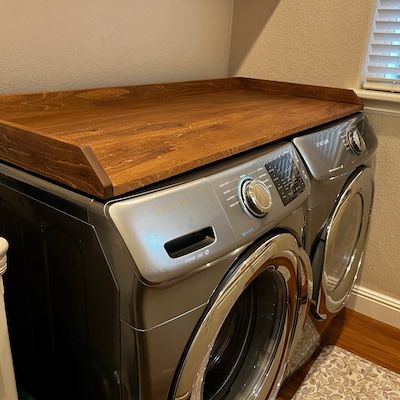 Country Collection Washer and Dryer Topper - Etsy Front Load Washer And Dryer Top Cover, Wood Washer And Dryer Cover, Washer And Dryer Covers, Front Load Washer, Wood Cover, Home Gadgets, Wood Boxes, Washer And Dryer, Large Furniture