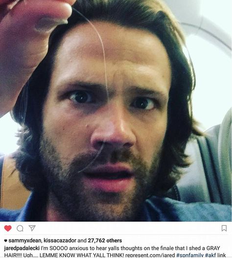 Jared Padalecki Hair, Jared Padalecki Instagram, Jared Padalecki Supernatural, Jensen And Misha, Jared And Jensen, Supernatural Funny, Supernatural Cast, Stuff And Thangs, Supernatural Fandom