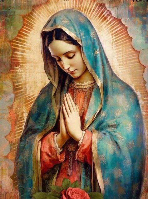 Mexican Catholic Art, Mother Mary Pictures, Mary Tattoo, Virgin Mary Art, Mother Mary Images, Catholic Pictures, Blessed Mary, Images Of Mary, Virgin Of Guadalupe