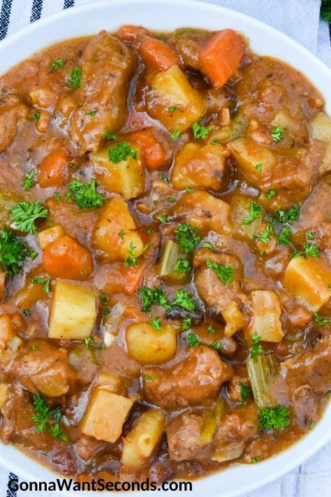 Pork Stew {Thick + Hearty!} Gonna Want Seconds Pork Soups And Stews Crockpot, Pork Stews And Casseroles, Crock Pot Pork Stew, Recipes With Pork Stew Meat, Mexican Recipes With Pork, Pork Roast Stew, Pork Loin Stew, Easy Pork Stew, Stewed Pork Chops