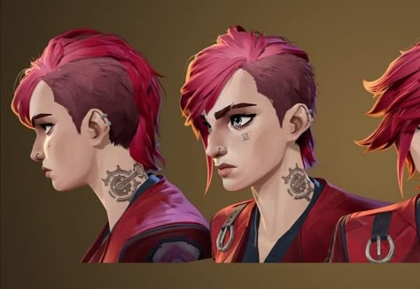 Vi Concept Art, Arcane Character, Vi Cosplay, Arcane Art, Ship Fanart, Arcane Vi, Vi Arcane, Vi League Of Legends, Tattoo Paper