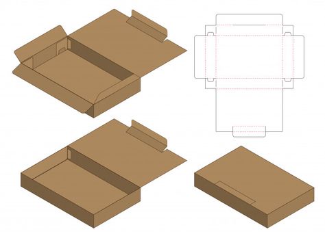 Makeup Template Design, Box With Lid Template, Box Design Ideas, Bakery Packaging Design, Packaging Die Cut, Box Design Templates, Retro Business Card, Paper Box Diy, Packaging Template Design