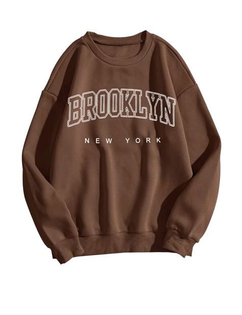 PRICES MAY VARY. cotton blend BROOKLY NEW YORK printed round neck sweatshirt for women, Fleece long sleeve casual pullover for girls Pull On closure Machine Wash 🌷Material: Made of pcotton blend fabric, soft, comfy and lightweight. Suitable for women, teens, 90s girls. 🌷Stylish Design:Brooklyn New York city letter print sweatshirt, fleece fabric, o neck, long sleeve, drop shoulder, loose fit, solid color, casual pullover top for petite girls and plus size girls. 🌷Easy To Wear: The BOOKLYN let Pola Jaket, Sweat Vintage, California Sweatshirt, Dropped Shoulder Sweatshirt, Oversized Crewneck, Letter Print Sweatshirt, Loose Pullover, Oversized Sweatshirt, Vintage Sweatshirt