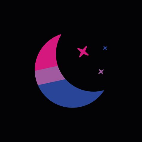 Pride Flag Pfp, Bisexual Pride Quotes, Bi Stuff, Bisexual Wallpaper Iphone Aesthetic, Bisexual Aesthetic, Bisexual Jewelry, Moon With Stars, Starbucks Cup Design, Figure Me Out