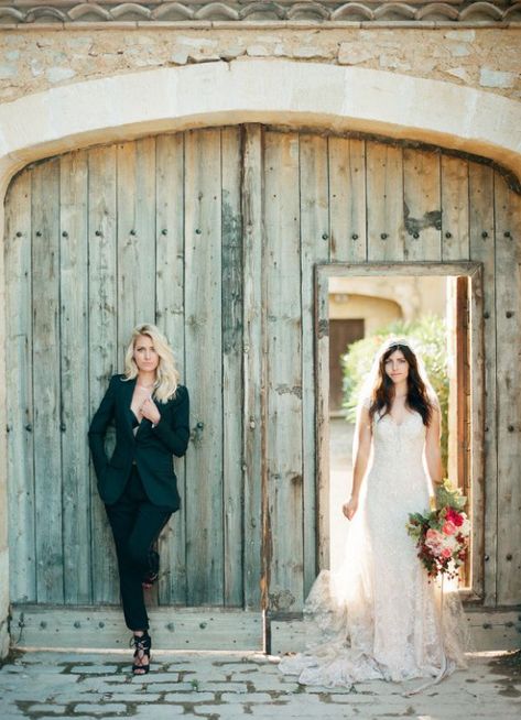 frame bride in open door with backlighting #relationship Lesbian Wedding Photography, Wlw Wedding, Queer Weddings, Lgbt Wedding, Lgbtq Wedding, France Wedding, Open Door, Austin Wedding Photographer, Lesbian Wedding