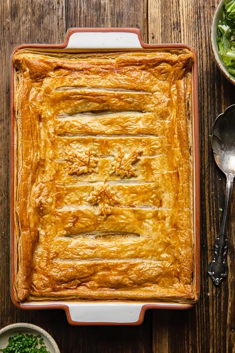 Chicken and Leek Pie Champ Recipe, Chicken And Leek Pie, Best Chicken Dishes, Bill Granger, Leek Pie, Caramel Pears, Steak And Ale, Savory Pies, Chicken Pie