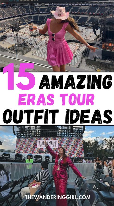 Thinking about what eras tour outfits to wear? This post shows you 15 amazing  eras tour outfit ideas for tons of inspiration. Whether you want an eras tour concert outfit, eras tour folklore outfit, taylor swift concert outfit, taylor swift folklore outfit, or just general eras tour outfit inspo, this post has it all! The Ears Tour Outfits, Country Eras Tour Outfits, Cowboy Like Me Outfit Eras Tour, Mom Outfit Taylor Swift Concert, Eras Tour Outfits 4 People, Taylor Swift Folklore Concert Outfit, Eras Tour Outfits All Eras, Eras Tour Mom Outfit Ideas, Eta Tour Outfits