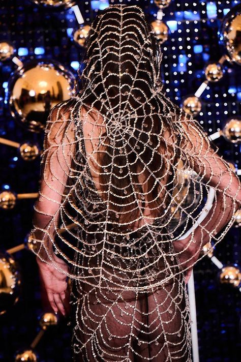 Dakota Johnson channels Madame Web in spiderweb dress at Vogue Brazil Ball Spiderweb Dress, Madame Web, Dakota Johnson Style, Valentino Gowns, Vogue Brazil, Strong Female Characters, Art Outfit, Sheer Gown, Goth Wedding