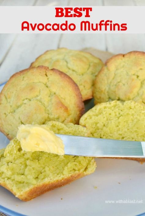 Avocado Muffins are ideal for breakfast, brunch, lunch or a tea-time treat ! All that's needed is a bit of Butter and you are set #MuffinRecipes #Snacks #Breakfast #Brunch Avocado Muffins, Mug Cakes, Oreo Dessert, Mouthwatering Recipes, S'mores, Healthy Muffins, Avocado Recipes, Mini Desserts, Snack Ideas