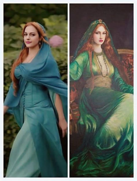 Ottoman Empire Clothing Woman, Turkish Sultana Dress, Hurrem Sultan Aesthetic, Hurrem Sultan Dress, The Magnificent Century, Mahidevran Sultan, Ice Blonde Hair, The White Princess, Pretty Redhead