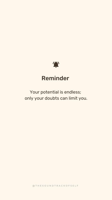 Unlock your limitless potential! 🌟✨ Overcome self-doubt and discover the endless possibilities within you. 💪 #Motivation #Inspiration #SelfBelief #LimitlessPotential #OvercomeDoubt #PositiveThinking #PersonalGrowth My Potential Quotes, Realize Your Potential Quotes, Potential Quotes Motivation, Endless Possibilities Quotes, Self Doubting, Potential Quotes, Possibility Quotes, Positive Living Quotes, Living Quotes