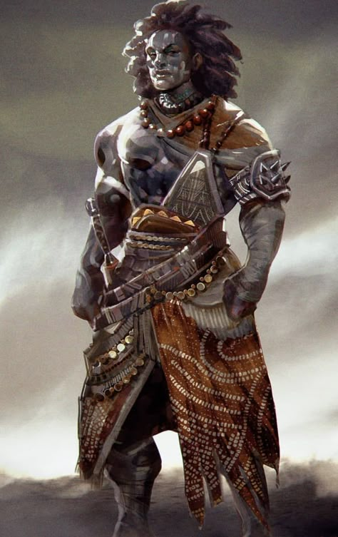 Bone Spear, Earth Genasi, Warrior Concept Art, Dungeons And Dragons Characters, Rpg Characters, Black Art Pictures, Arte Fantasy, Fantasy Warrior, Fantasy Inspiration