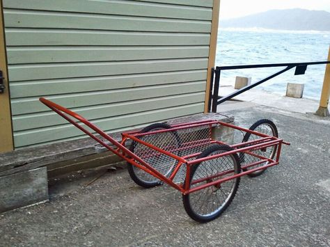 Homeless Shelter Ideas, Fishing Cart, Camping Cart, Best Wagons, Bike Cart, Charger Portable, Bicycle Trailer, Bike Camping, Bike Trailer